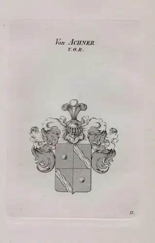 Von Achner V. O. R. - Wappen coat of arms Heraldik heraldry