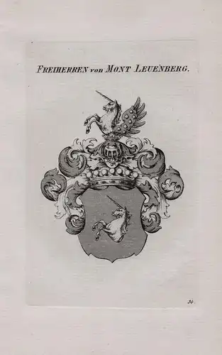 Freiherren von Mont Leuenberg - Wappen coat of arms Heraldik heraldry