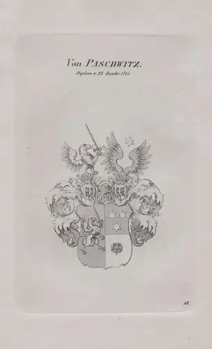 von Paschwitz - Wappen coat of arms Heraldik heraldry