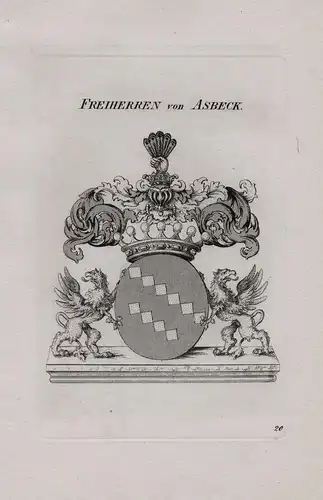 Freiherren von Asbeck - Wappen coat of arms Heraldik heraldry