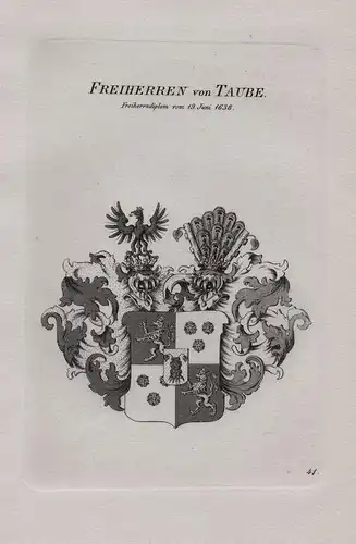 Freiherren von Taube - Wappen coat of arms Heraldik heraldry