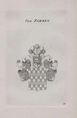 von Zehmen - Wappen coat of arms Heraldik heraldry
