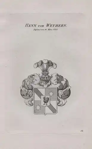 Hann von Weyhern - Wappen coat of arms Heraldik heraldry