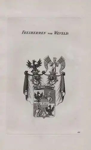 Freiherren von Weveld - Wappen coat of arms Heraldik heraldry