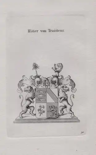 Ritter von Traitteur - Wappen coat of arms Heraldik heraldry