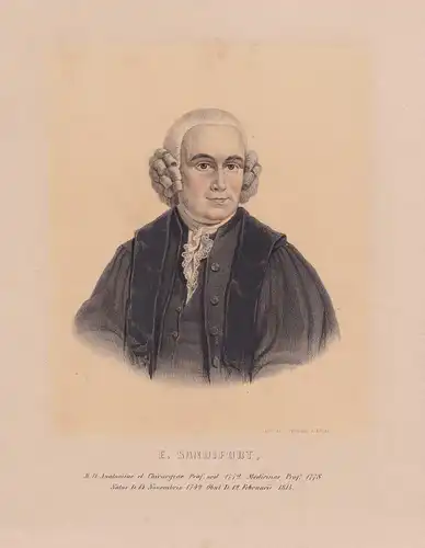 E. Sandifort - Eduard Sandifort (1742-1814) Dutch anatomist anatomy Arzt Mediziner Anatom Portrait