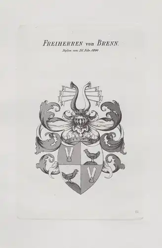 Freiherren von Brenn - Wappen coat of arms Heraldik heraldry