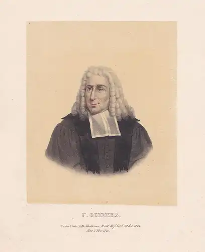 F. Dekkers - Frederik Dekkers (1644-1720) Dutch physician medicine doctor Medizin Mediziner Portrait