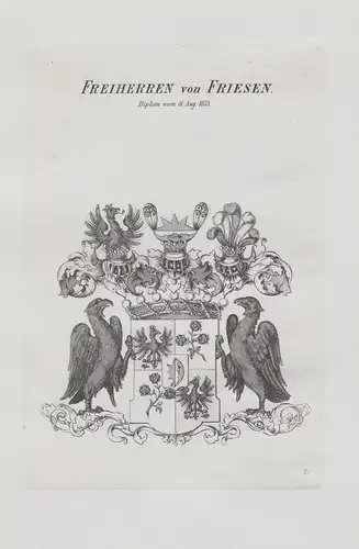 Freiherren von Friesen - Wappen coat of arms Heraldik heraldry