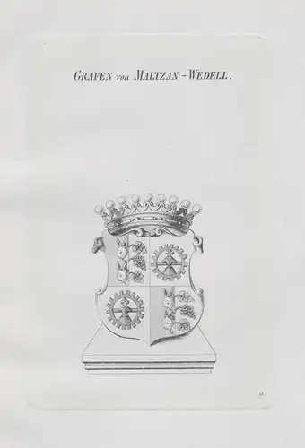 Grafen von Maltzan-Wedell - Maltzahn Maltzan Wedell Wappen coat of arms Heraldik heraldry