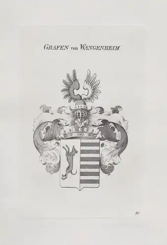 Grafen von Wangenheim - Wappen coat of arms Heraldik heraldry