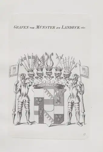 Grafen von Münster zu Landeck etc. - Münster Mönster Monster Wappen coat of arms Heraldik heraldry