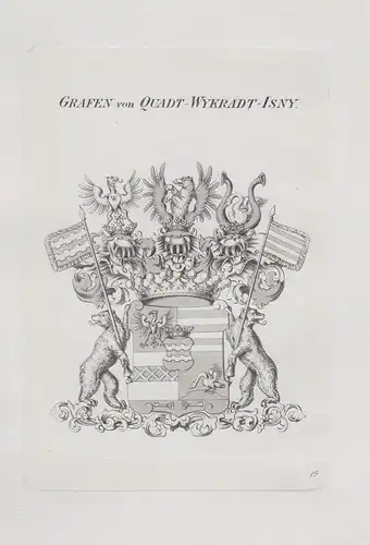 Grafen von Quadt-Wykradt-Isny - Wappen coat of arms Heraldik heraldry