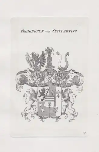 Freiherren von Seyffertitz - Wappen coat of arms Heraldik heraldry