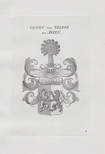 Grafen von Gelder zu Arzen - Wappen coat of arms Heraldik heraldry
