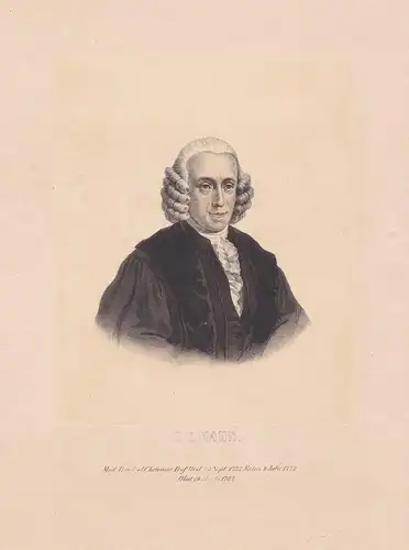 J. D. Hahn - Johann David Hahn (1729-1784) Physiker Astronom Mediziner Philosoph Botaniker Chemiker Heidelberg