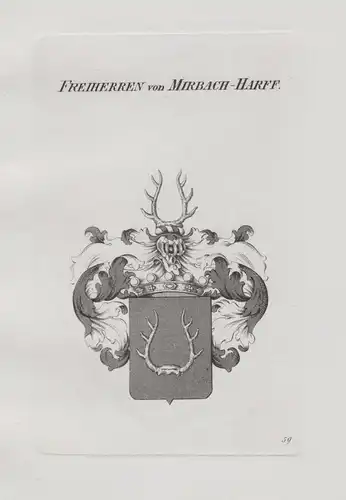 Freiherren von Mirbach-Harff - Wappen coat of arms Heraldik