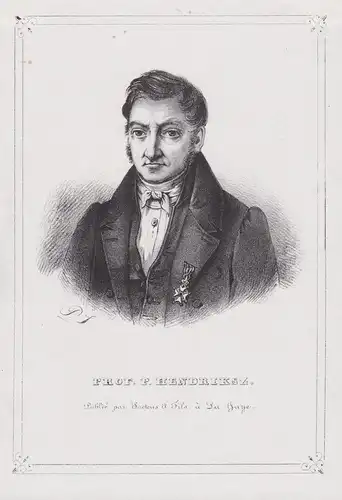 Prof. P. Hendriksz - Petrus Hendriksz (1779-1843) Dutch doctor professor physician Gouda Groningen Portrait