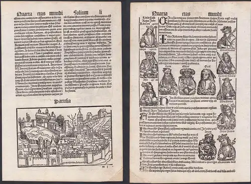 Parusia (Blatt LI) - Perugia Italia Italy Italien Holzschnitt woodcut Liber Chronicarum / Weltchronik