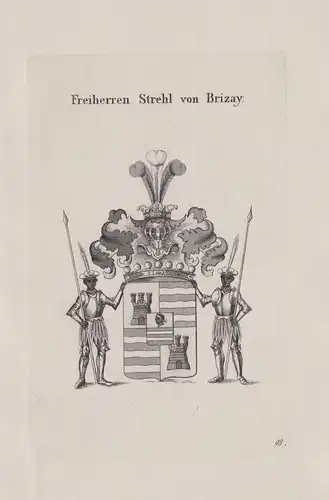 Freiherren Strehl von Brizay - Wappen coat of arms Heraldik heraldry