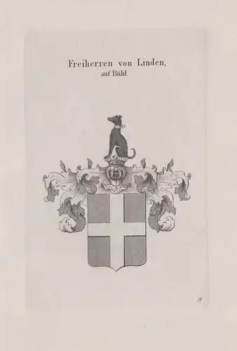 Freiherren von Linden, auf Bühl - Wappen coat of arms Heraldik heraldry