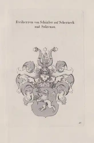 Freiherren von Schäzler auf Scherneck und Sulzenau - Schaezler Schaetzler Wappen coat of arms Heraldik heraldr