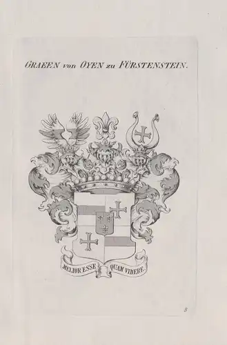 Graeen von Oyen zu Fürstenstein - Wappen coat of arms Heraldik heraldry