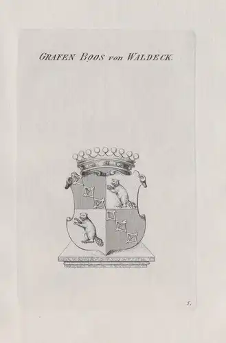 Grafen Boos van Waldeck - Wappen coat of arms Heraldik heraldry