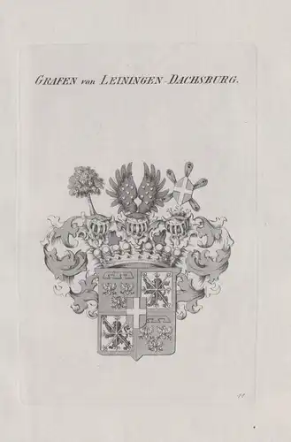 Grafen von Leiningen-Dachsburg - Wappen coat of arms Heraldik heraldry