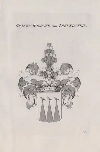 Grafen Waldner von Freundstein - Wappen coat of arms Heraldik heraldry