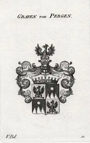 Grafen von Pergen - Wappen coat of arms Heraldik heraldry