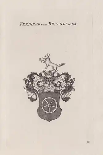 Freiherr von Berlichingen - Wappen coat of arms Heraldik heraldry