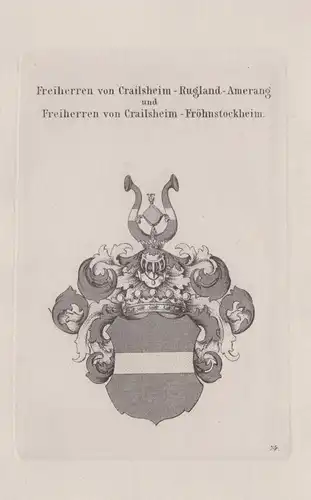 Freiherren von Crailsheim-Rugland-Amerang und Freiherren von Crailsheim-Fröhnstockheim - Crailsheim Rugland Am