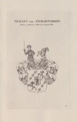 Sichart von Sichartshoff -  Wappen coat of arms Heraldik heraldry