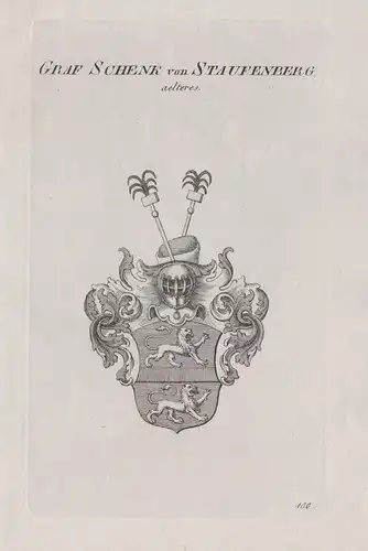 Graf Schenk von Staufenberg, aelteres - Schenk von Stauffenberg Wappen coat of arms Heraldik heraldry
