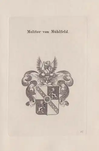 Molitor von Mühlfeld - Wappen coat of arms Heraldik heraldry