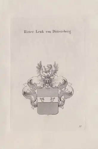 Ritter Lenk von Dittersberg - Wappen coat of arms Heraldik heraldry