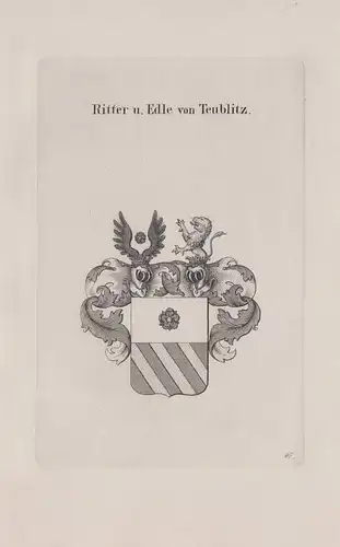 Ritter u. Edle von Teublitz - Wappen coat of arms Heraldik heraldry