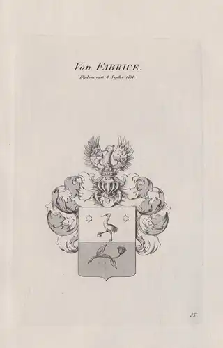 von Fabrice - Fabrice Fabricius Wappen coat of arms Heraldik heraldry