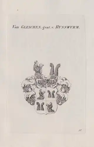 von Gleichen, gent. v. Russwurm - Gleichen von Rußwurm Wappen coat of arms Heraldik heraldry