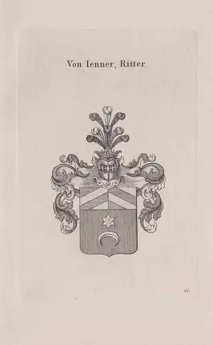 Von Ienner, Ritter - Jenner Wappen coat of arms Heraldik heraldry