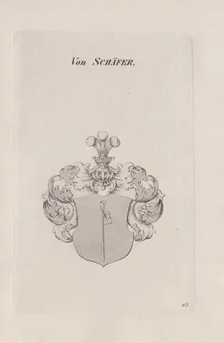 von Schäfer -  Wappen coat of arms Heraldik heraldry