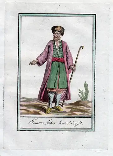 Homme Tatar Kastchintz. - Tatar Tataren Russia Russian man Tracht costumes
