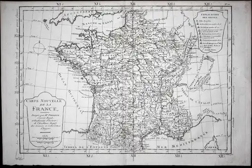 Carte Nouvelle de la France. - France Frankreich carte Karte map