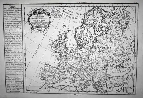 Europa veteribus nota. L'Europe Ancienne. - Europe Europa Kontinent Continent Karte map