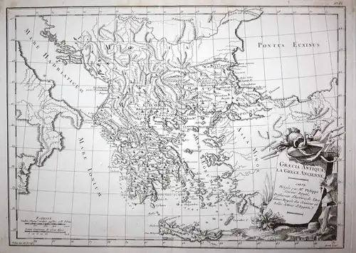 Graecia Antiqua. - Greece Griechenland Karte map