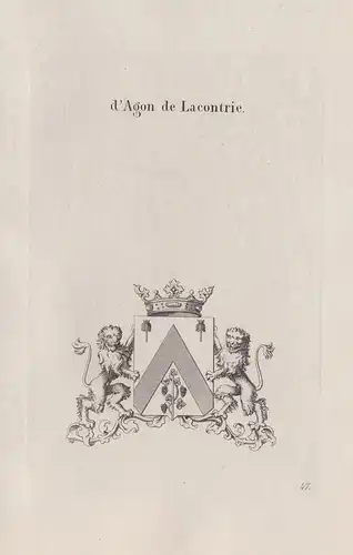 d'Agon de Lacontrie - Wappen coat of arms Heraldik heraldry