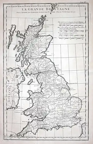 La Grande Bretagne - Great Britain Großbritannien England Karte map