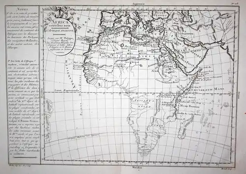 Africa. Veteribus nota. / L'Afrique ancienne - Africa Afrika Continent Kontinent Karte map