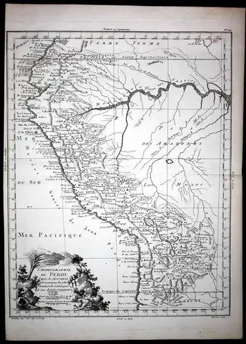 Chorographie du Perou. - Peru South America Ecuador Chile Bolivia Karte map
